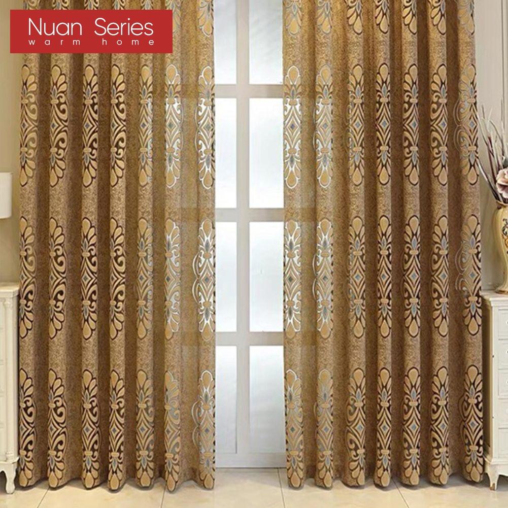 1PC Nuan Series Jacquard Sheer Curtain 20-40% Blackout Tulle for Living Room Bedroom Balcony Window Home Decor