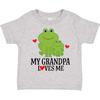 Inktastic Grandpa Loves Me Frog Toddler T-Shirt Grandson Granddaughter Cute I By