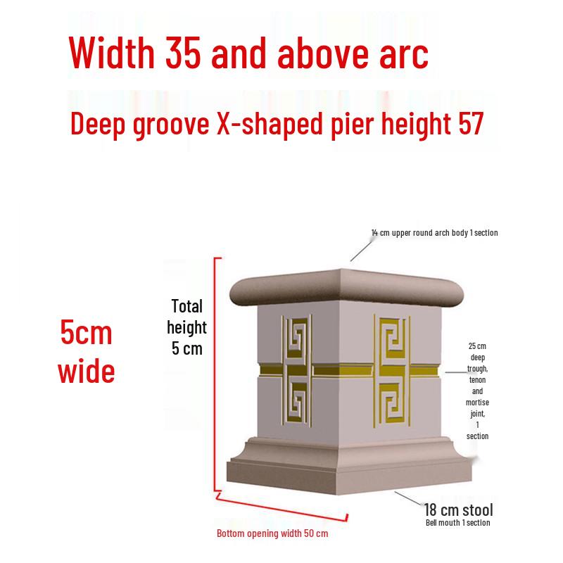 European Villa Courtyard Roman Column Base for Exterior Wall Decoration