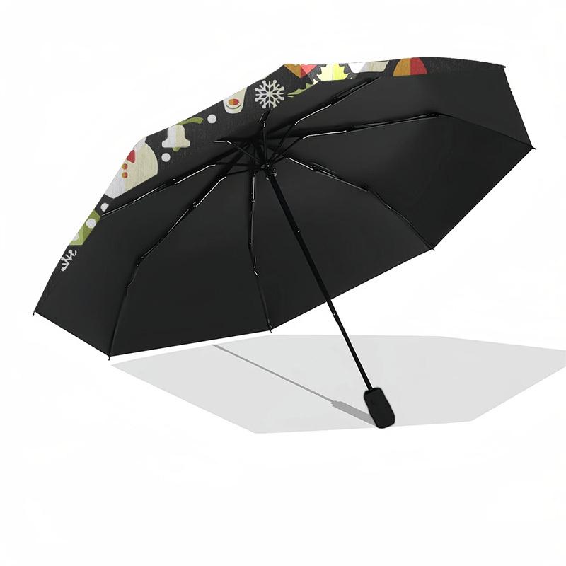 1pc Christmas Wreath Decorations Umbrella with Plastic Handle,Suitable for All Seasons Home Travel Outdoor UmbrellaDD217