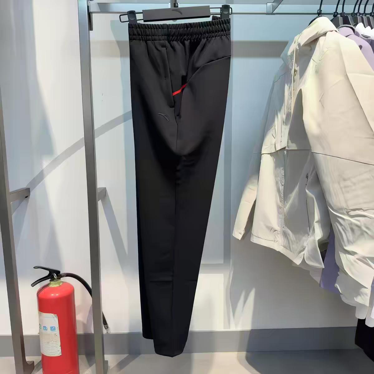 Anta Sports Pants Chn Women s Autumn and Winter Comprehensive Training High Elastic Fitness Running Straight Commuting Pants L чёрный
