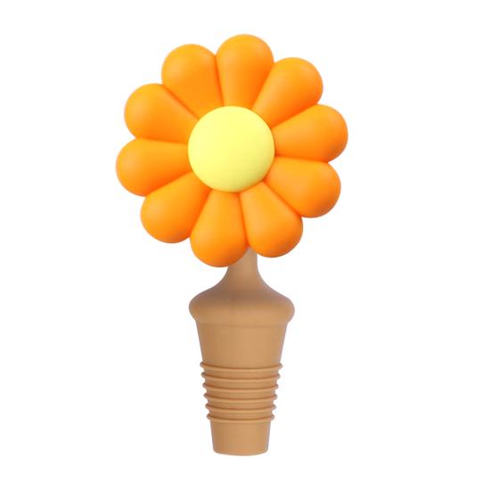 Sunflower Silicone Bottle Stopper, Creative Wine Seal for Home, Reusable Leakproof Cap for Beer Oil Bottle