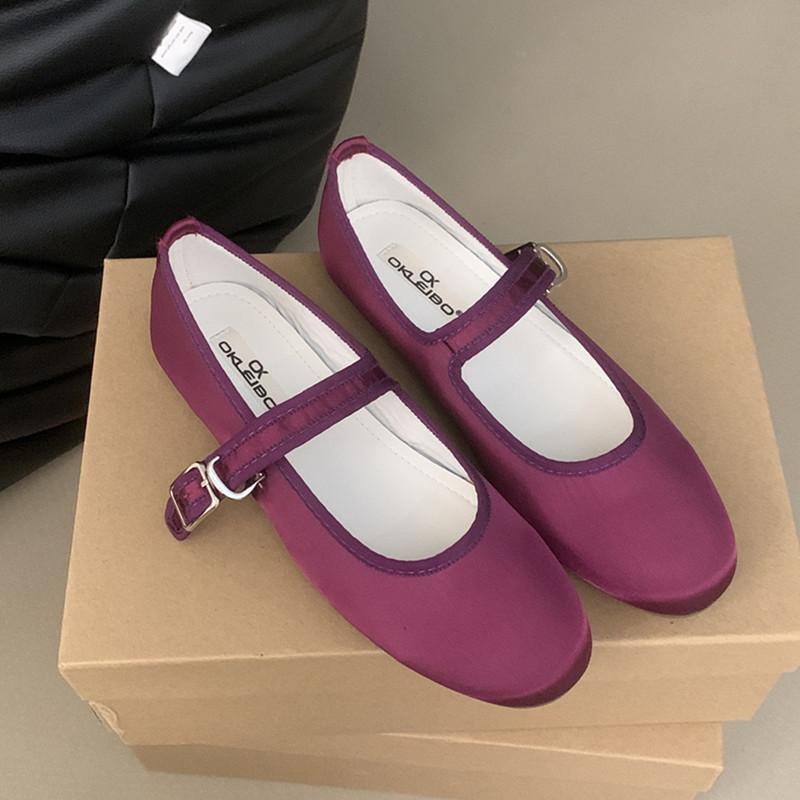 

Мода Bailamos Женские балетки Мода Круглый носок Неглубокие Слипоны Женские Мягкие Женские Мэри Джейн Балетки Плоский каблук Повседневные Балетки 39 фиолетовый