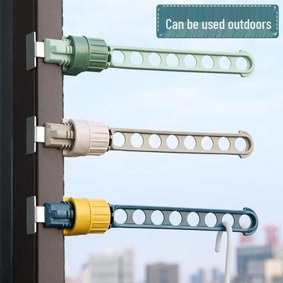 Balkon ve Seyahat Kullanımı İçin Taşınabilir Pencere Çerçevesi Takılıp Çıkarılabilir Çamaşır Kurutma Askısı
