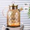 Amber BorosilicateGlassWaterPitcher -LargeCapacity Heat-ResistantJug for Tea/Cold Brew Shatterproof & Durable Kitchen Essentials