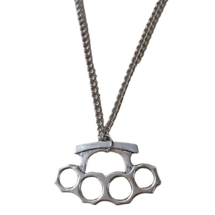 Geometric Alloy Pendant Necklace For Men Women With Cross Chain Metal Fashion Jewelry