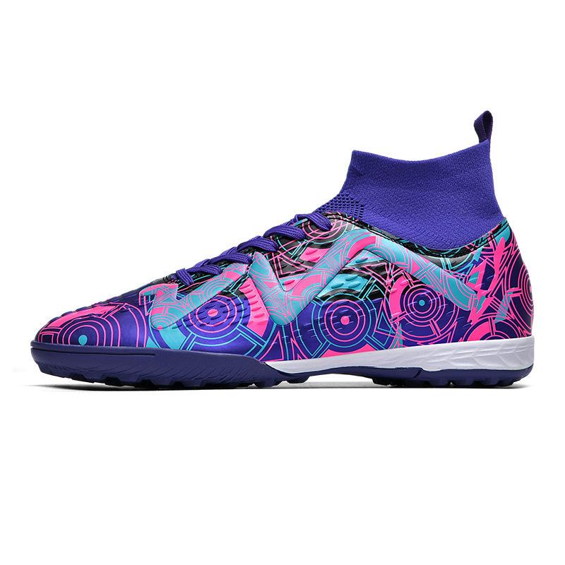 Foreign trade new high-top football shoes AG long nail football shoes TF broken nail training shoes football men