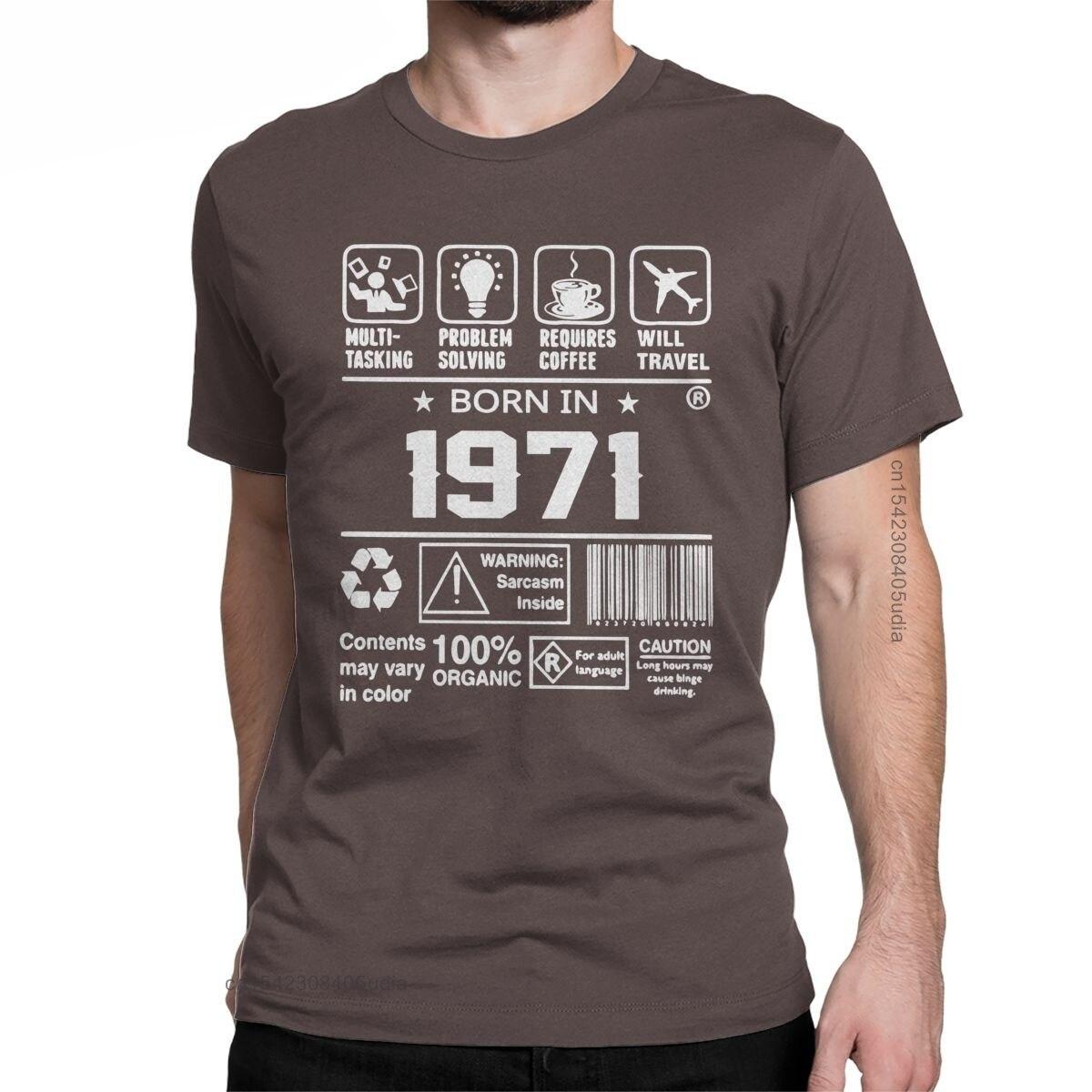 

1971 Birthday Party Celebration Men Graphic T Shirts Casual Tees Round Neck T-Shirt Cotton Plus Size Harajuku Men Clothing S
