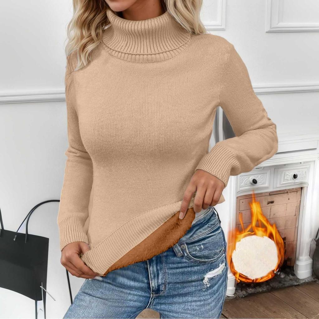Women's Casual Knitted Sweater Solid Color Casual Loose Sweater