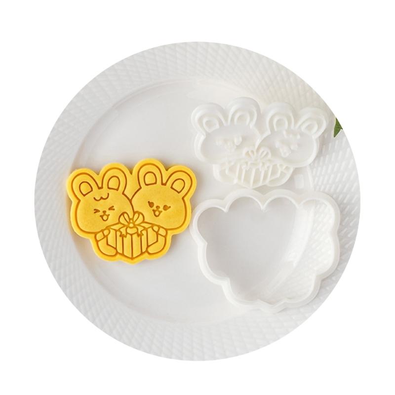 Animal Cookie Molds Bakings Pastrys Bakewares Cartoon Animal Biscuit Cutter Plastic Cookie Moulds Plastic Material