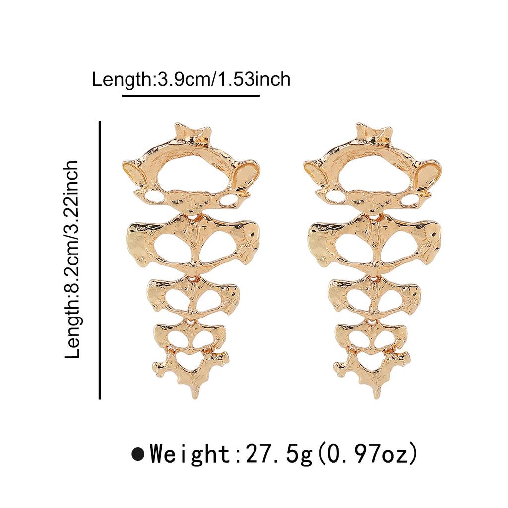 Retro Trend Übertriebener Persönlichkeitsdesign-Sinn Skelettform Gliedmaßen Vielseitige Alltags-Ohrringe