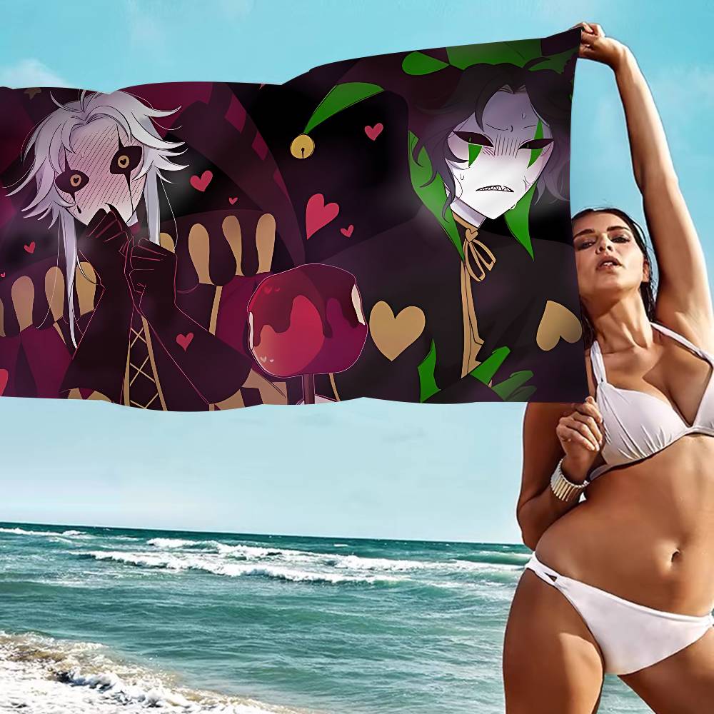 The Freak Circus Pierrot Game Beach Towel Colorful Bath Towels for Girl Microfiber Quick Dry Custom Sand Free Beach Yoga Spa Gym