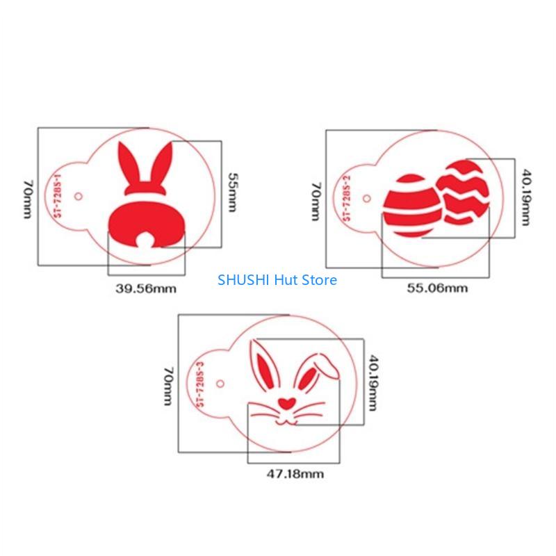 5 Stück/Set Feder Oster Malvorlage PET Schablonen Hase Schmetterling DIY Wand Stoff Papier Basteln Handgemachte Kunst Geschenk D57B
