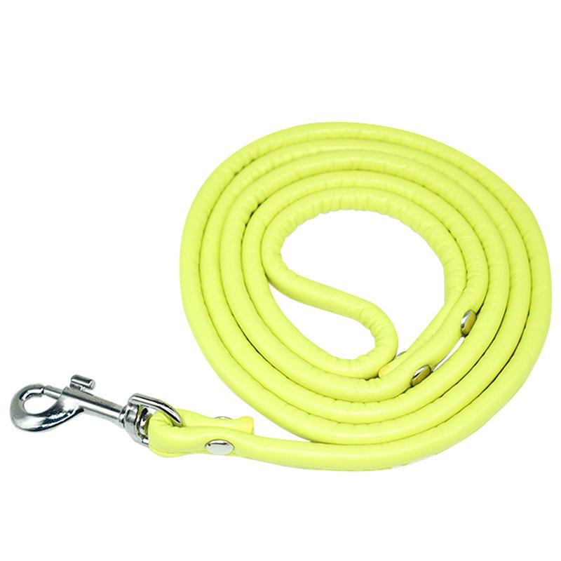 

Новый поводок для собаки из ПУ кожи, поводок-веревка для домашних животных, прочный беговой пояс для бульдога, поводок для щенка, кошки, собаки, шлейки и поводки для маленьких собак 1.0CMx120CM жёлтый