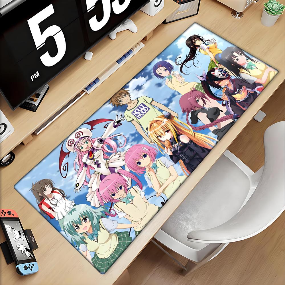 Rubber Mouse Pad To LoveRu Hd Printing Keyboard Desk Mats Kawai Cute Girl NonSlip Desk Mat Xxl90x40cm Student Writing Pad