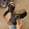 Women's Summer European American Style Wedge Sandals Magic Tape Platform