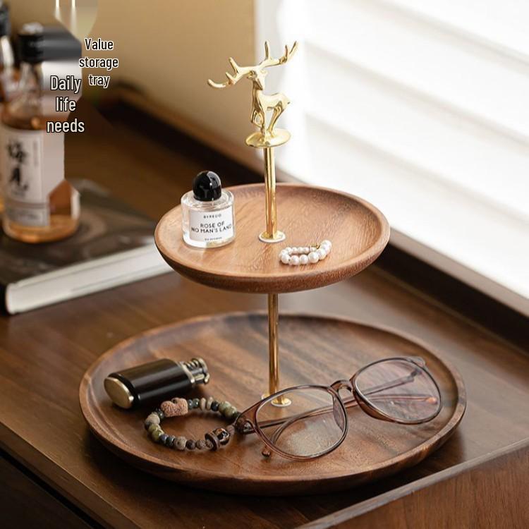 Home Double-Layer Snack Display & Storage Bowl - Coffee Table Dessert Plate for Outdoor Leisure & Tea Breaks