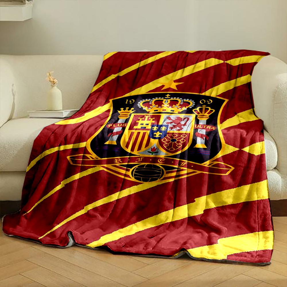 Spanish Flag Style Designed Flannel blanket for bedroom, living room, sofa, and nap