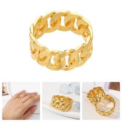 Jewelry Gifts Gorgeous Stainless Jewelry Gold Plated Ring 18k Classic Chain Ring