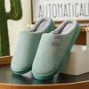 Autumn indoor home couple wool slippers warm shoes confinement non-slip velvet men's cotton slippers women