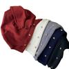 Vintage love button sweater knitted cardigan women's autumn and winter coat casual stacked top
