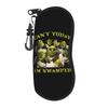 Shreks Funny Glasses Case Unisex Fashion Zipper  Eyeglasses Box Small Eye Contacts Case