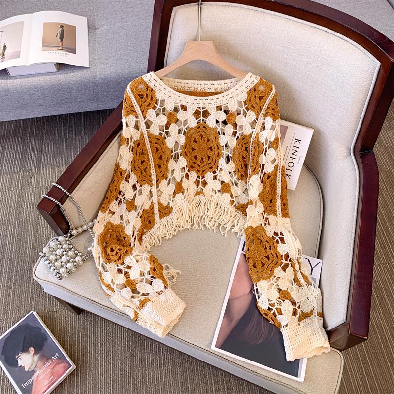 

DIMANAF 2026 New Women Bat Vest T-Shirt Basic Fashion Tops Lace Tees Casual Loose Knitted Tees One Size оранжевый