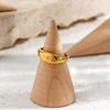 Europäisch-Amerikanische Mode 18K Gold Plated Edelstahl Ovaler Stern Zirkon Ring