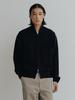 Deowedeoijeueosseom Turtleneck Zip-Up Knit Sweater (Navy)