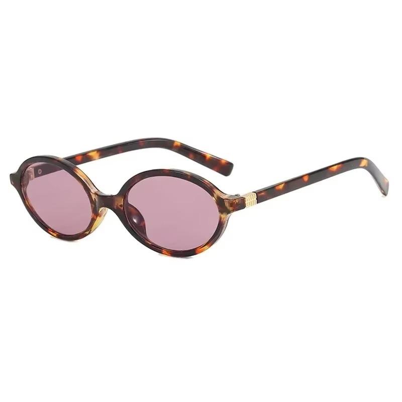 Occhiali da sole ovali piccoli in stile retrò da donna, nuovi occhiali da sole leopardati sexy neri da donna, vintage, da donna