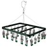 Aluminum Alloy Multi-Clip Drying Rack for Socks and Underwear