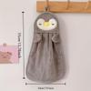 Cartoon Animal Hand Wipe Towels & Gloves - Duck & Penguin Shape, Soft Coral Fleece, Light Beige-Friendly Absorbent Lightweight Hangable