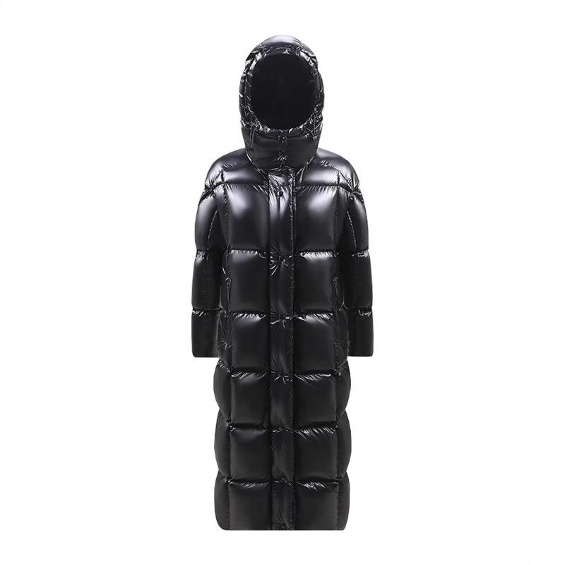 Black down jacket women's white duck down large size thickened women's down jacket