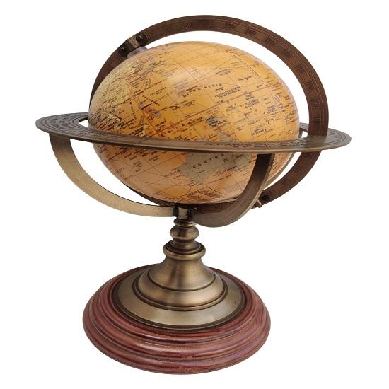 Brass Armillary Globe 30.48 Cm Nautical Celestial Decor