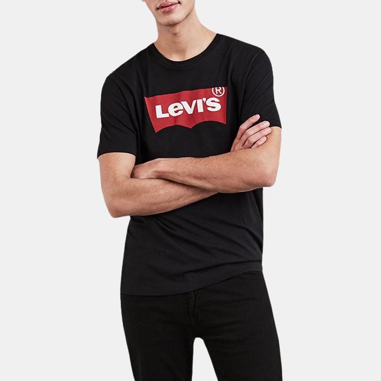 Levis Classic Logo Printed Short Sleeve T-Shirt Men Tops Black 17783-0137
