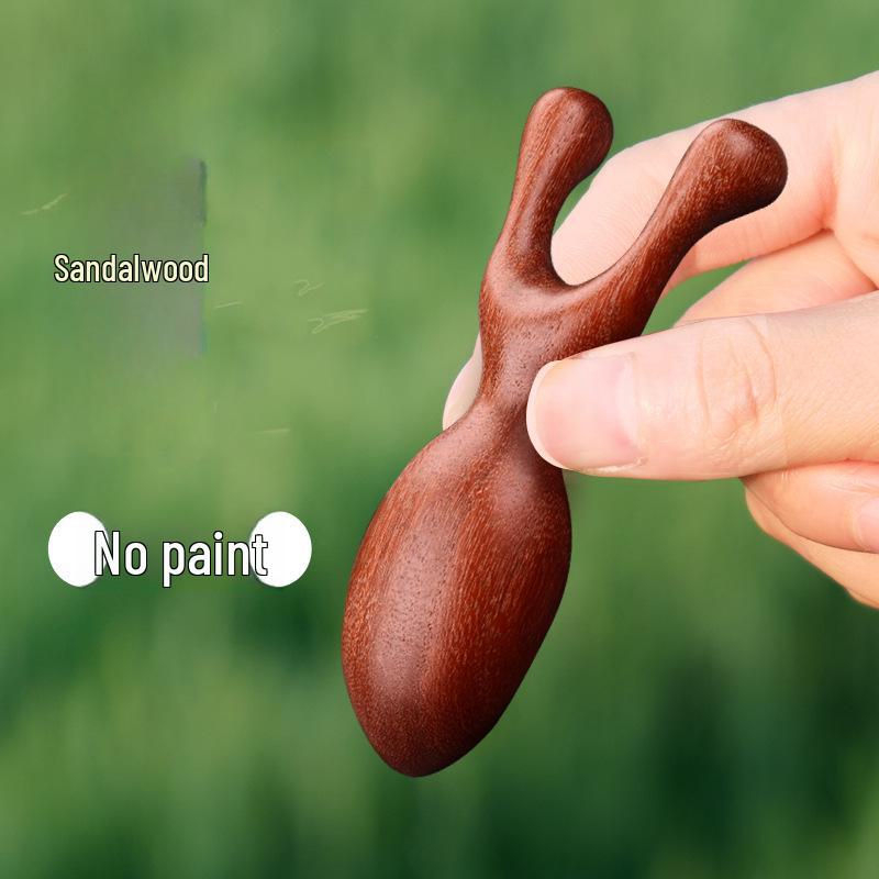 Double-Sided Sandalwood Airbag Massage Comb for Anti-Hair Loss and Scalp Health