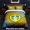 Zestaw pościeli z motywem Leeds United 1 poszewka na kołdrę + 2 poszewki na poduszki Miękka oddychająca domowa pościel