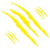 Yellow Scratch Claw Car Decal Bumper Roof Sticker Vehicle Body Trim New
