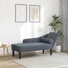 VidaXL Chaise Longue with Cushions Dark Grey Velvet, Upholstered Sofa, Sofa for Bedroom, 2-seater Sofa, 4007589