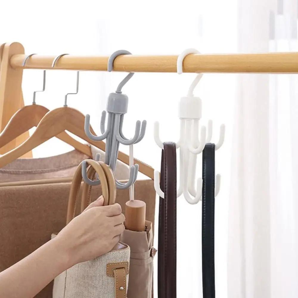 Rotatable Hanger Hook for Clothes Hats Bags Storage Rack Home Wardrobe Organizer
