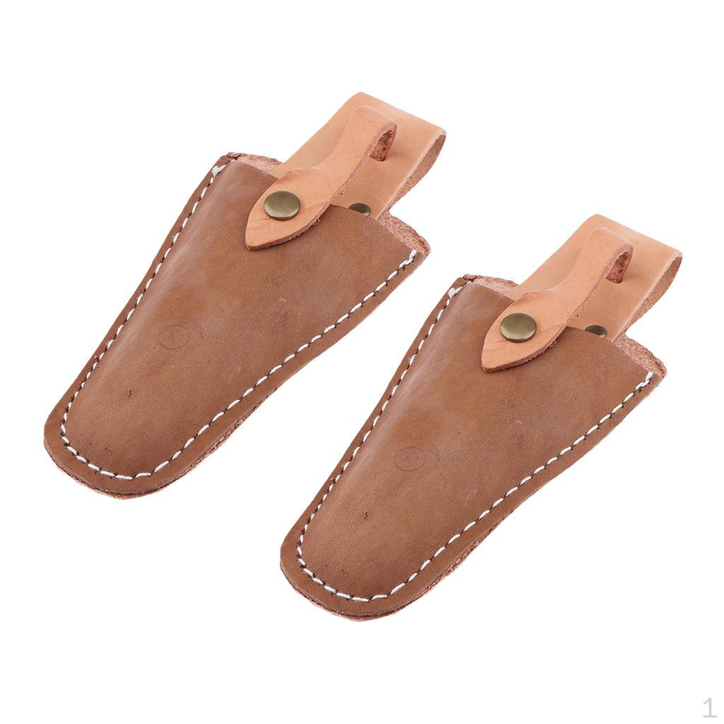 2Pcs Pruning Shears Scissor Hanging Pouch Sheath Holder Bag Gardening Tool