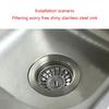 2set Kitchen Sink Drain Basket Stopper Replacement Sink Strainer Convenient Use