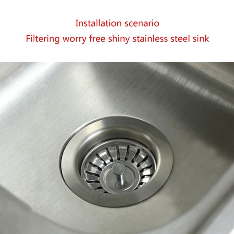 2set Kitchen Sink Drain Basket Stopper Replacement Sink Strainer Convenient Use