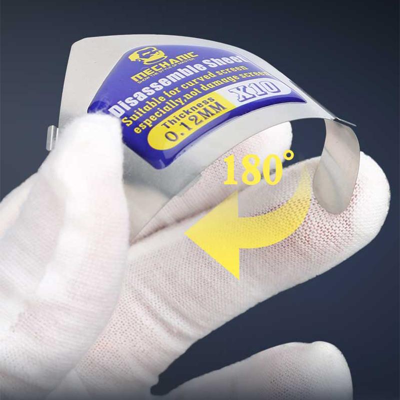 MECHANIC X10 Ultra-Thin Steel Disassembly Card for Mobile Phone LCD Screen Pry Opening Tools 0.12mm Thickness