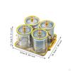 Dried Fruit Tray with Lid Sealed Sugar Jars Snack Candy Plates Wedding Nuts for Party