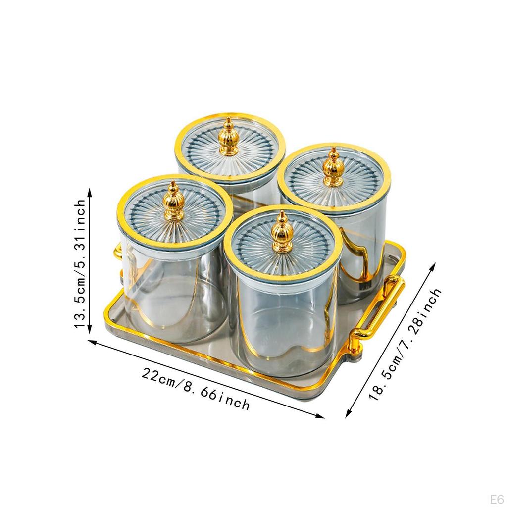 Dried Fruit Tray with Lid Sealed Sugar Jars Snack Candy Plates Wedding Nuts for Party