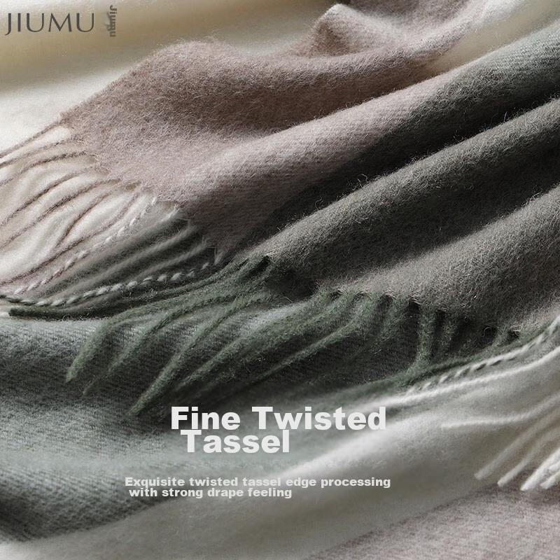 JIUMU (JIUMU) Pure Wool Scarf for Women, Autumn And Winter Shawl, Ladies' Warm Neck Warmer, Christmas Birthday Gift for Women, Gift Box Set