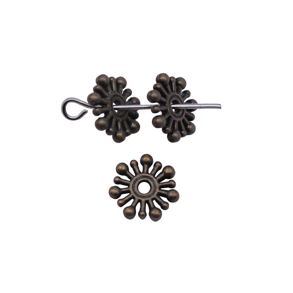Caps Beaded Edge Spacer Beads Antique Style For DIY Jewelry Projects