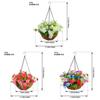 Synthetic Flower Hanging Basket With Silk Flowers For Housewarming Decor And Living Space Styling