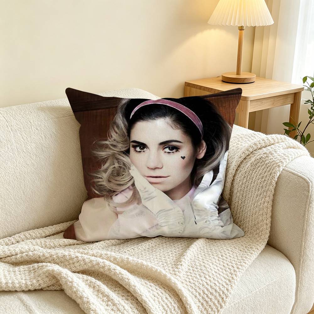 Singer M-Marina and the Diamonds Square Double-Sided printed Pillow Case Bedroom Bedside Pillow Sofa Cushion Cover